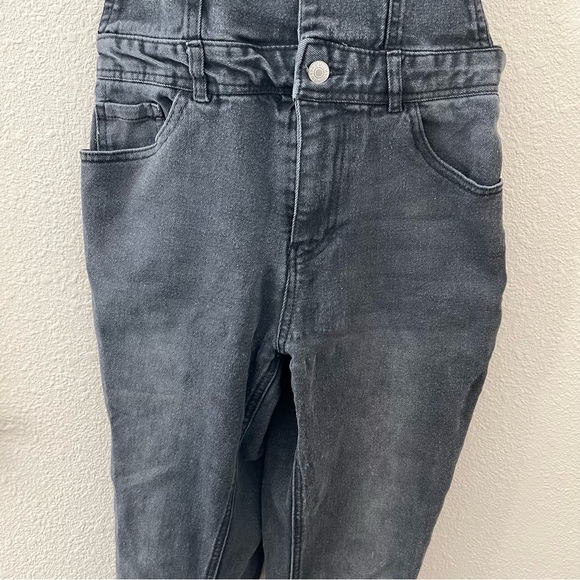 Love Tree Denim Black Overalls Size Medium Adjustable Straps Long Pants - Picture 3 of 5
